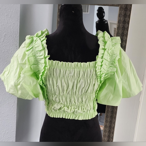 Zara Green Top size S - Picture 2 of 8